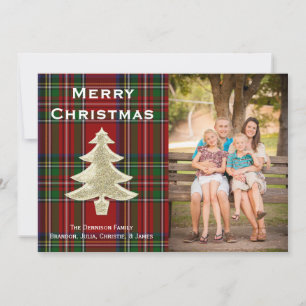 Festiva Royal Stewart Plaid Personalizado Tarjeta de fotog