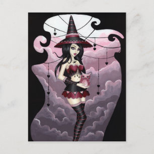 Festiva Ryla - Postal de bruja El día de San Valentín