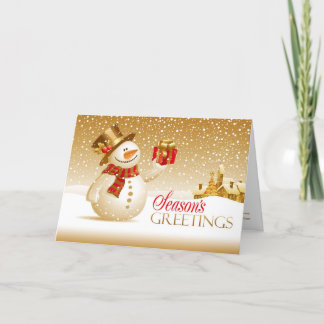 Festiva Saludos de temporada: tarjeta de felicitación dobl