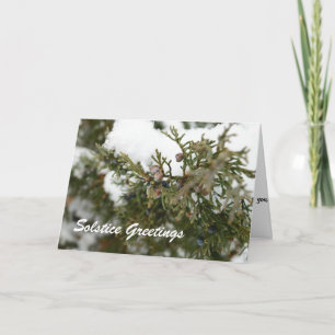 Festiva Saludos del solsticio - tarjeta de felicitación