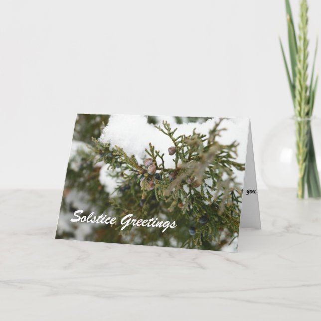 Festiva Saludos del solsticio - tarjeta de felicitación (Anverso)