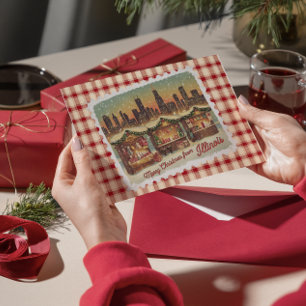 Festiva Saludos navideños desde la tarjeta navideña Illino