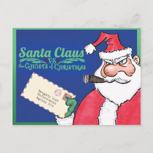 Festiva Santa Claus contra la postal de los fantasmas de l