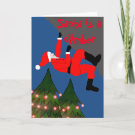 Festiva Santa es una tarjeta de Navidades para escaladores