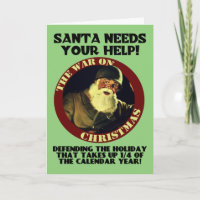 Santa necesita su ayuda/guerra en la tarjeta de