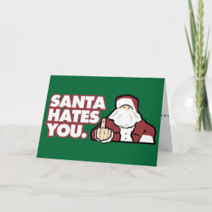 Festiva Santa odia la tarjeta de felicitación