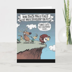 Festiva Santa prueba la tarjeta de felicitación del vuelo