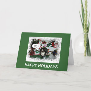 Festiva Santa y la tarjeta de vacaciones de Rattie