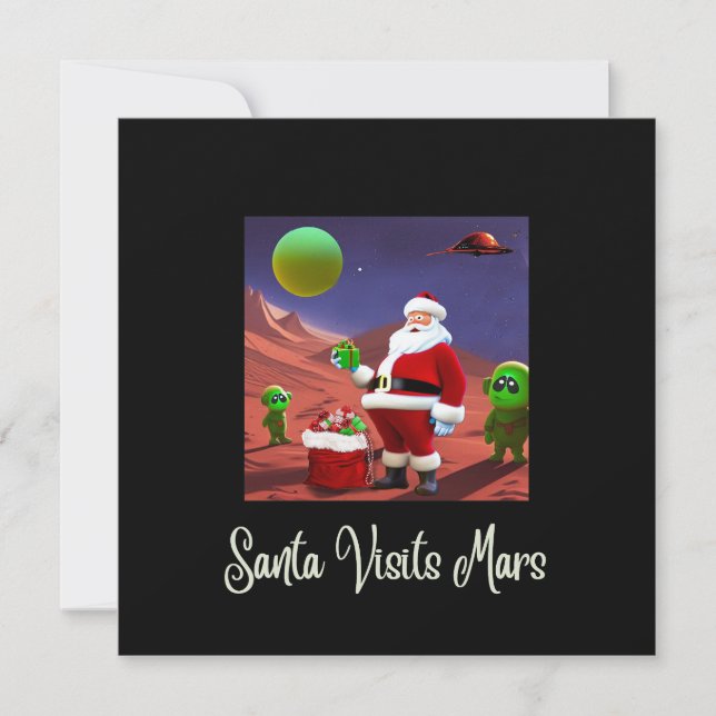 Festiva SANTA Y LOS EXTRANJEROS, Tarjeta de Navidades dive (Anverso)