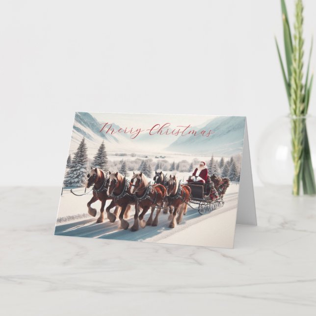 Festiva Santa y su equipo están en camino a la tarjeta de  (Anverso)