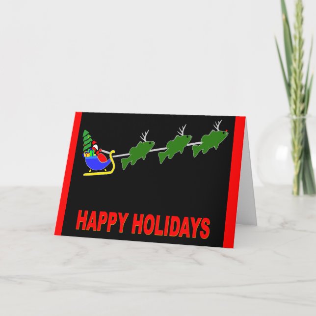 Festiva Santa y su tarjeta de los "ciervos bajos" (Anverso)