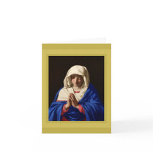 SASSOFERRATO, MADONNA EN TARJETA DE FESTIVIDAD DE 