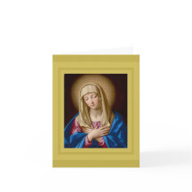 SASSOFERRATO, MADONNA EN TARJETA DE FESTIVIDAD DE 