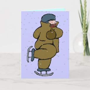 Festiva "Sazona los deseos - tarjeta del patinador"