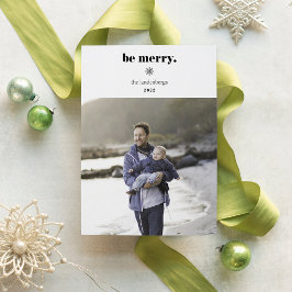 Festiva Sé Feliz | Tarjeta fotográfica de vacaciones moder