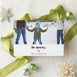 Festiva Sé Feliz | Tarjeta fotográfica de vacaciones moder