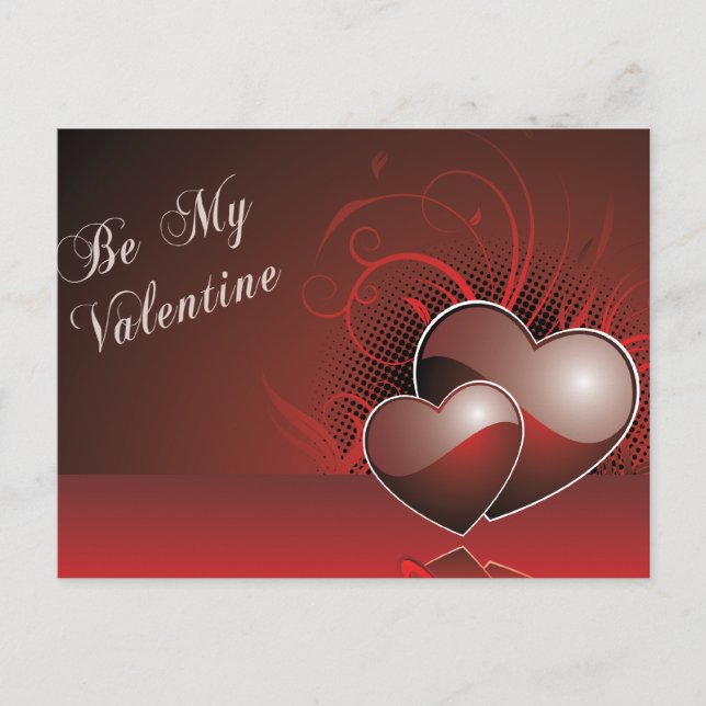 Festiva Sé mi postal de San Valentín rojo (Anverso)