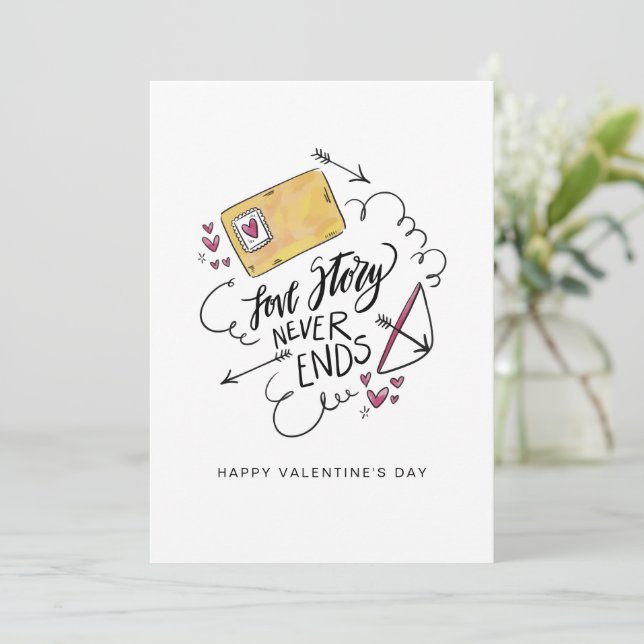 Festiva Sé mi tarjeta del día de San Valentín (Anverso de pie)