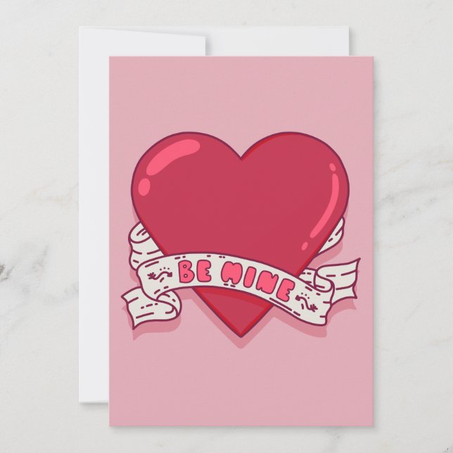 Festiva Sé Mía Tarjeta de San Valentín (Anverso)