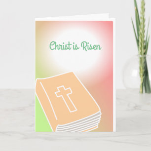 Festiva Se sube la biblia cruzada Cristo de la tarjeta de