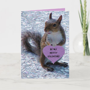 Festiva ¡Sea mi tarjeta del día de San Valentín de nuez!