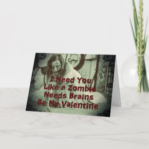 Festiva Sea mi tarjeta del día de San Valentín del zombi