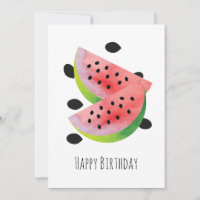 Semillas de sandía de verano Par tarjeta de cumple