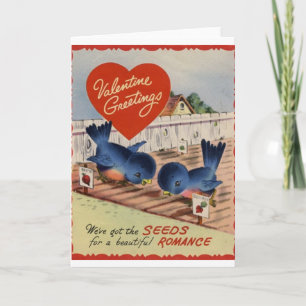 Festiva Semillas del vintage para la tarjeta romántica del