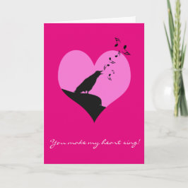 Festiva Sentimiento del corazón de la tarjeta del día de