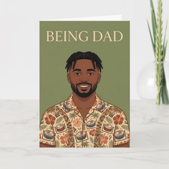 Festiva Ser Papá Tarjeta del Día del Padre (Anverso)