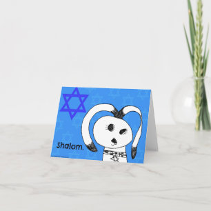 Festiva ¡Shalom! Tarjeta de felicitación del perro de