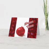 Shana Tova - granada roja - tarjeta de
