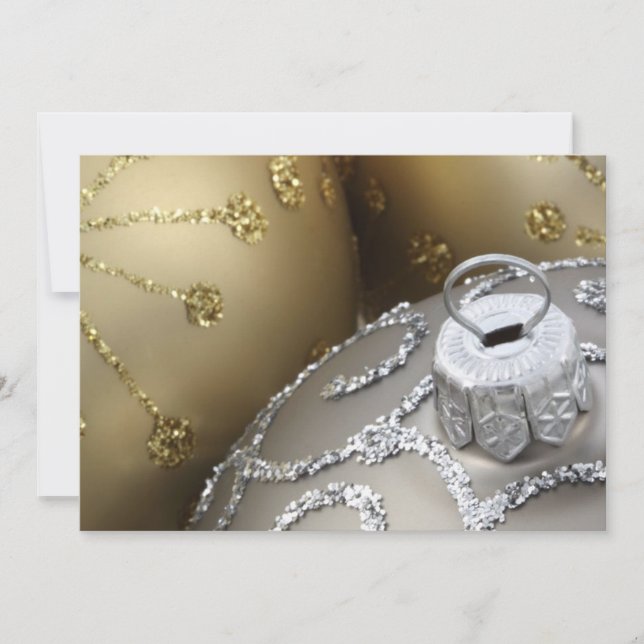 Festiva Shimmering Silver & Gold, una tarjeta de Navidades (Anverso)
