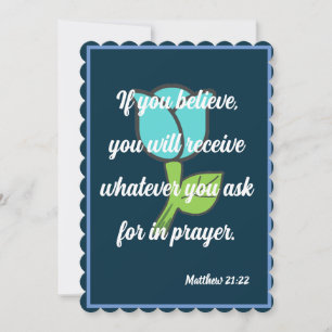 Festiva Si cree que recibirá la tarjeta Matthew 21:22
