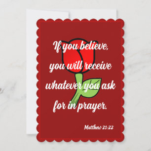 Festiva Si cree que recibirá la tarjeta Matthew 21:22