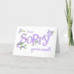 Festiva Siento que no estés bien, Flores de Phlox, tarjeta