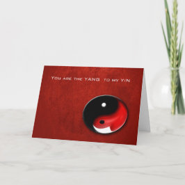Festiva Símbolo Yin Yang con tarjeta de San Valentín de oí