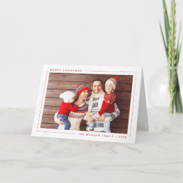 Festiva Simple y moderna tarjeta de fotos navideña para Fe