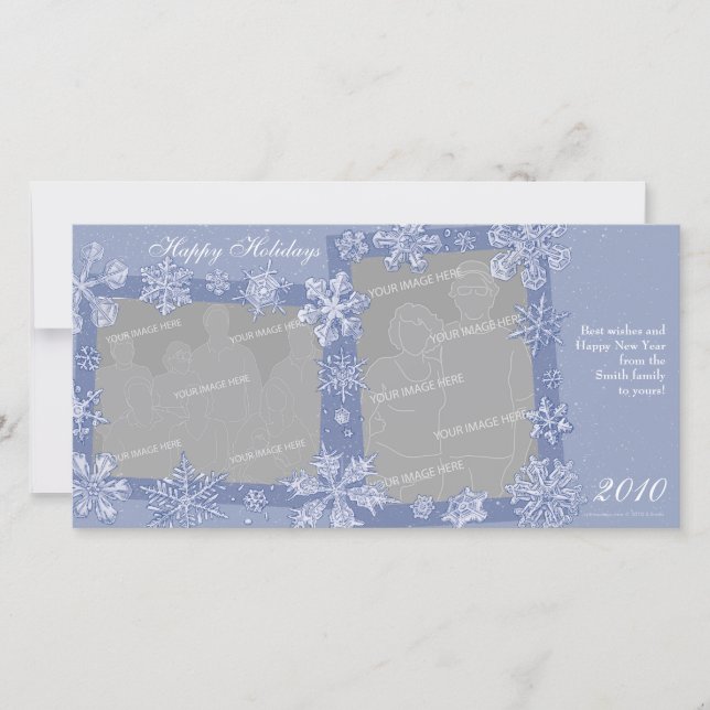 Festiva Simplemente Copos de Nieve Tarjeta Personalizada c (Anverso)