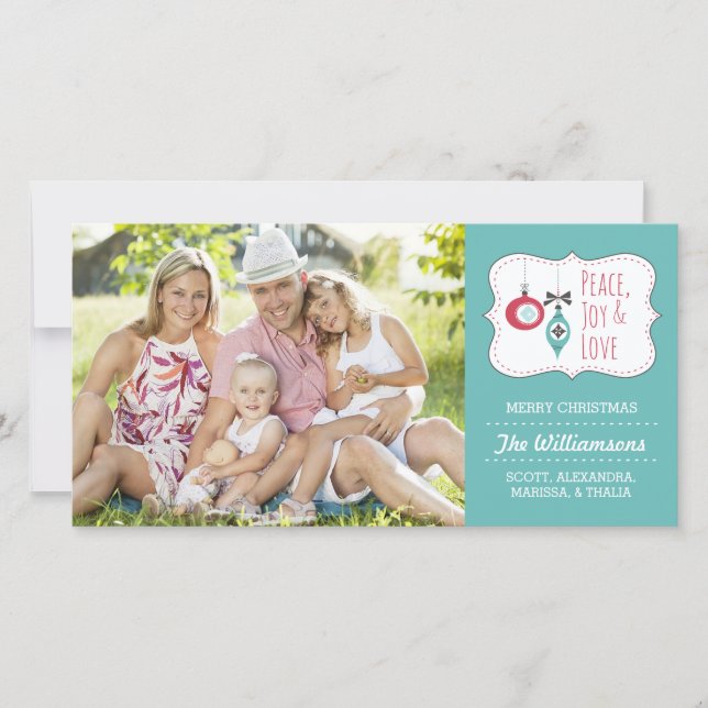 Festiva Simplemente Paz, Alegría y Amor Tarjeta de Fotogra (Anverso)