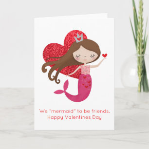 Festiva "Sirena" para ser amigos tarjeta Valentine Pun