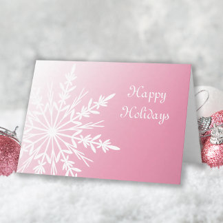 Festiva Snowflake con tarjeta de Navidades de negocios ros