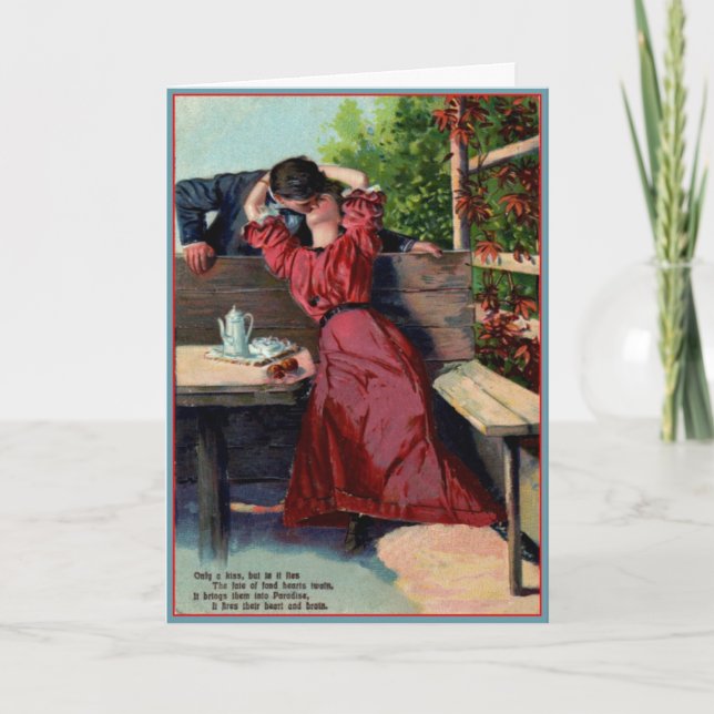 Festiva Solamente su beso - tarjeta de la tarjeta del día (Anverso)