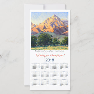 Festiva Sonnet de Montaña con tarjeta de calendario 2018 d