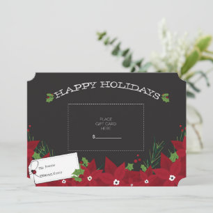 Festiva Soporte de tarjeta de regalo   Navidades Poinsetti