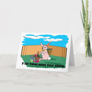 Festiva Soy muy vieja tarjeta de Pascua