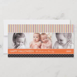 FESTIVA SPOOKY STRIPTS   TARJETA DE FOTO DE HALLOWEEN