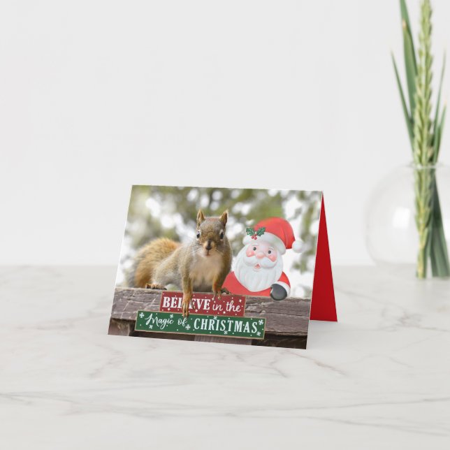 Festiva Sr. Bickles La tarjeta de Navidades de la ardilla (Anverso)