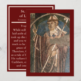 Festiva St. Cuthbert de Lindisfarne icono tarjeta de oraci