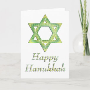 Festiva Star of David Happy Hanukkah Tarjeta de felicitaci